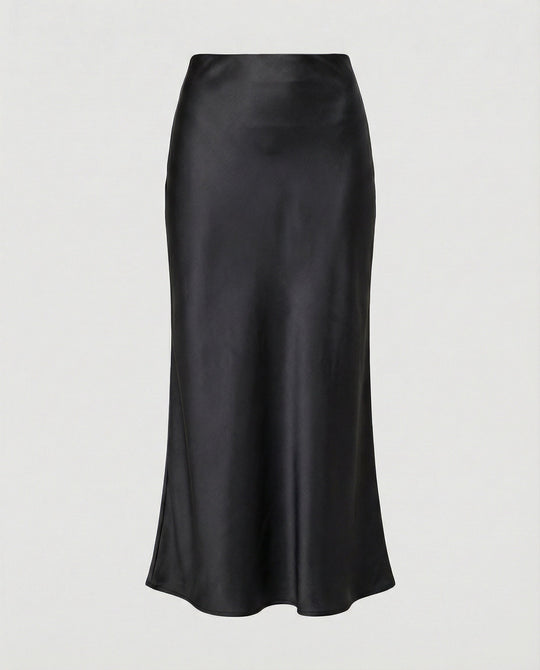 Damen Maxirock Satin High Waist