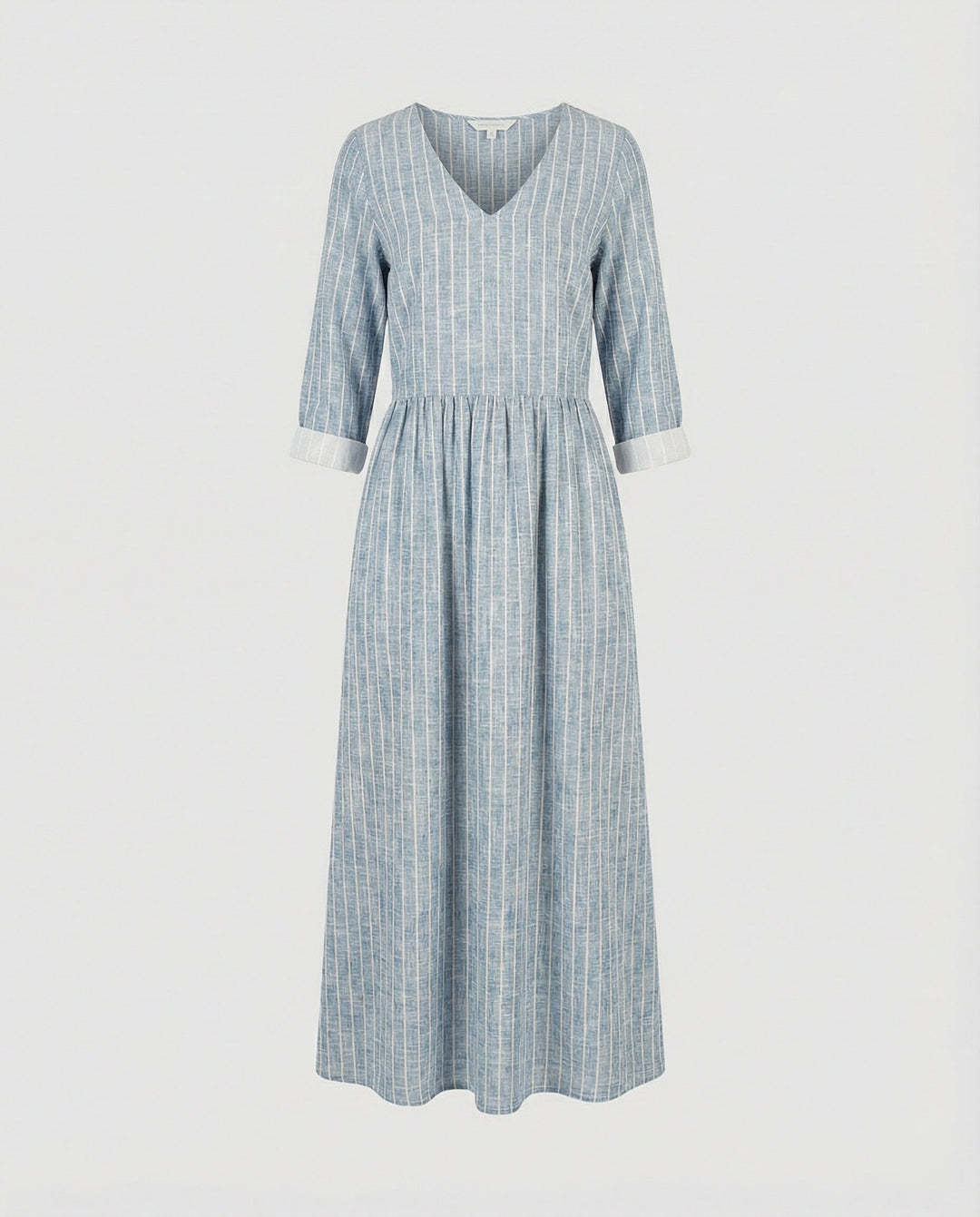 Damen Boho Maxikleid Sommer Leinenoptik