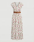 Boho Langes Maxikleid mit Blumenmuster für Sommer & Urlaub