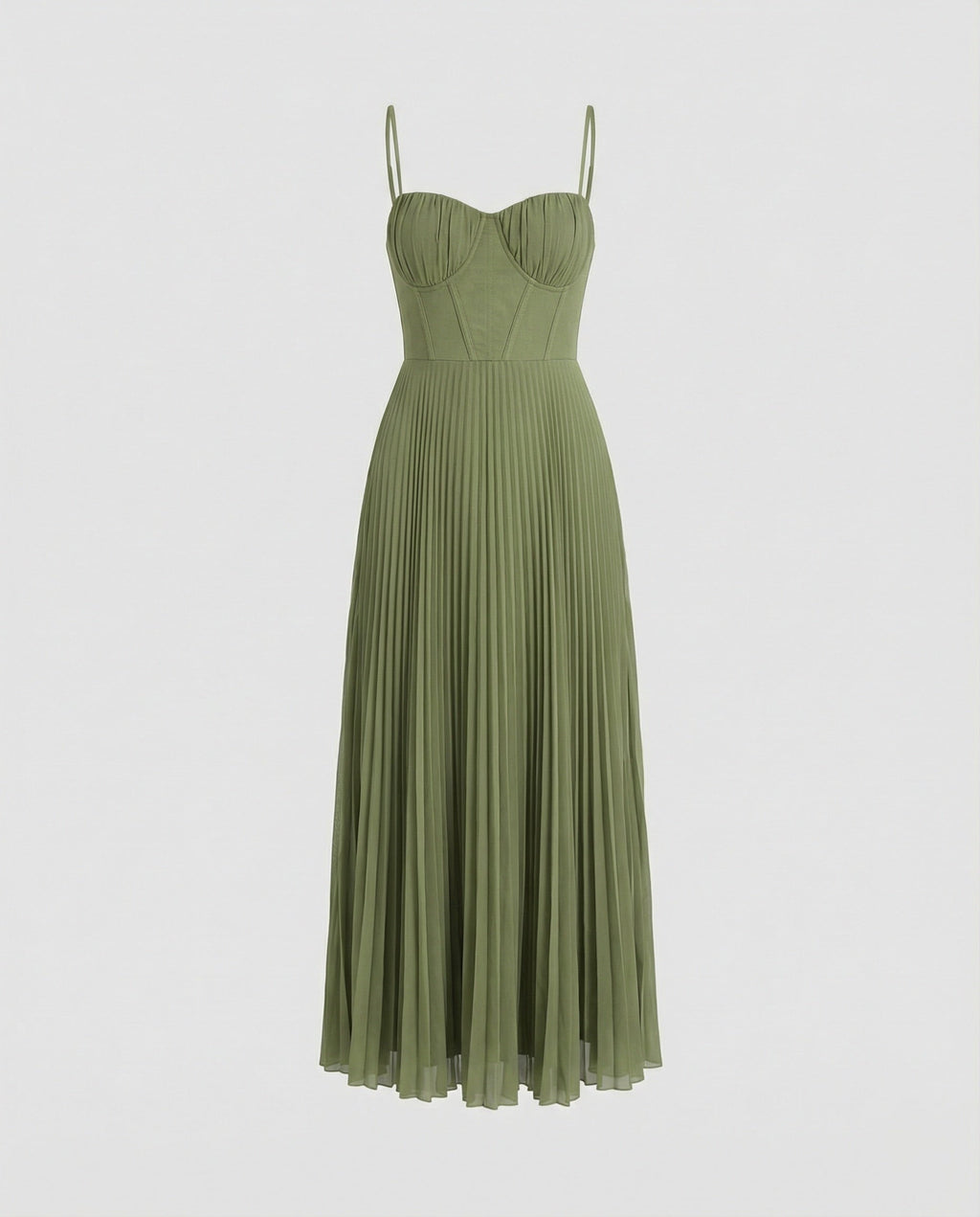 ShopNory | Midi Ärmellos Kleid Mit Gefälteltem Tüll-Bustier