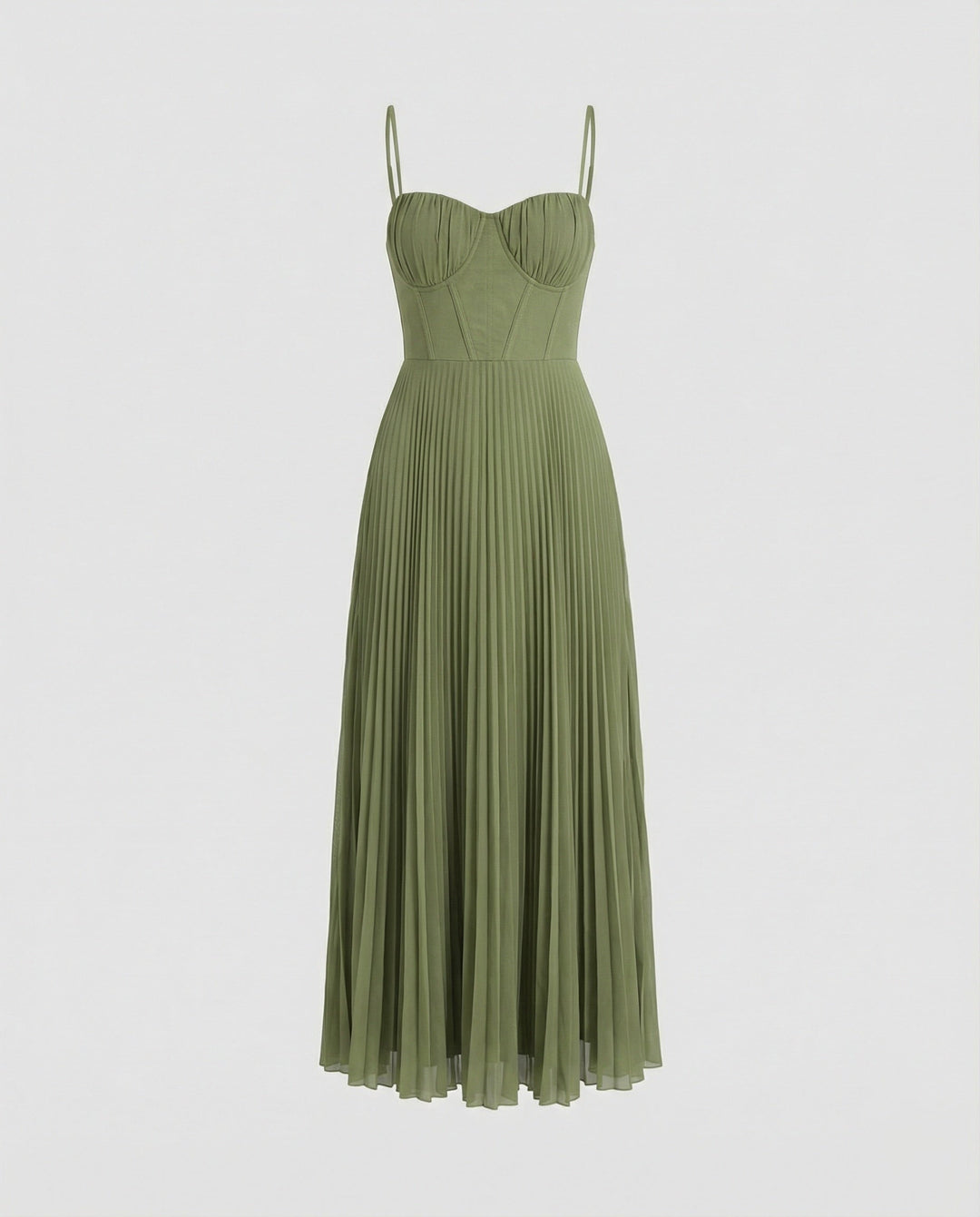 ShopNory | Midi Ärmellos Kleid Mit Gefälteltem Tüll-Bustier