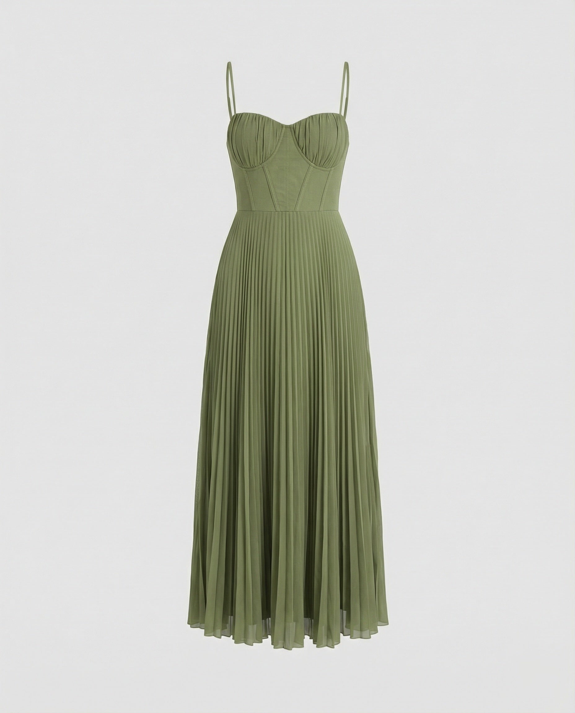 ShopNory | Midi Ärmellos Kleid Mit Gefälteltem Tüll-Bustier