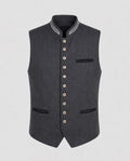 ShopNory - Elegante Herren Trachtenweste Grau Traditionell