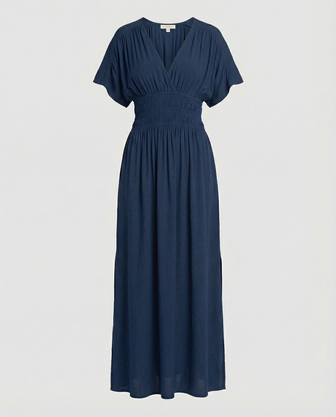 Damen Maxikleid Sommer V-Ausschnitt Schlitz
