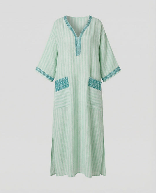 Leinen Kaftan Maxikleid Damen