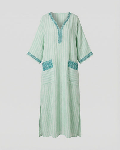 Leinen Kaftan Maxikleid Damen