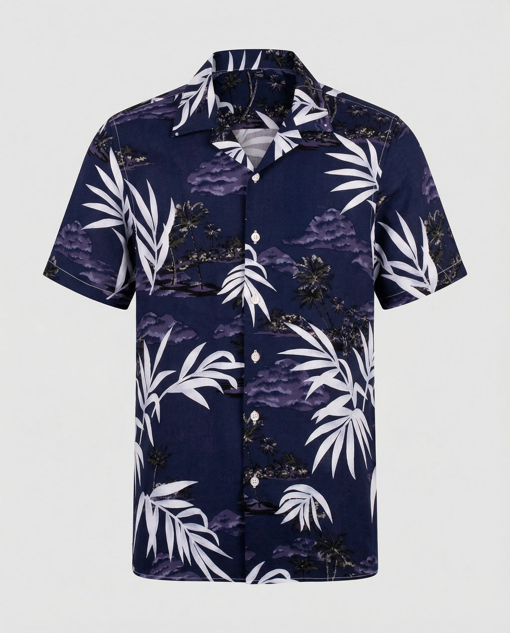 Kurzarm Hawaiihemd Herren Palmenprint