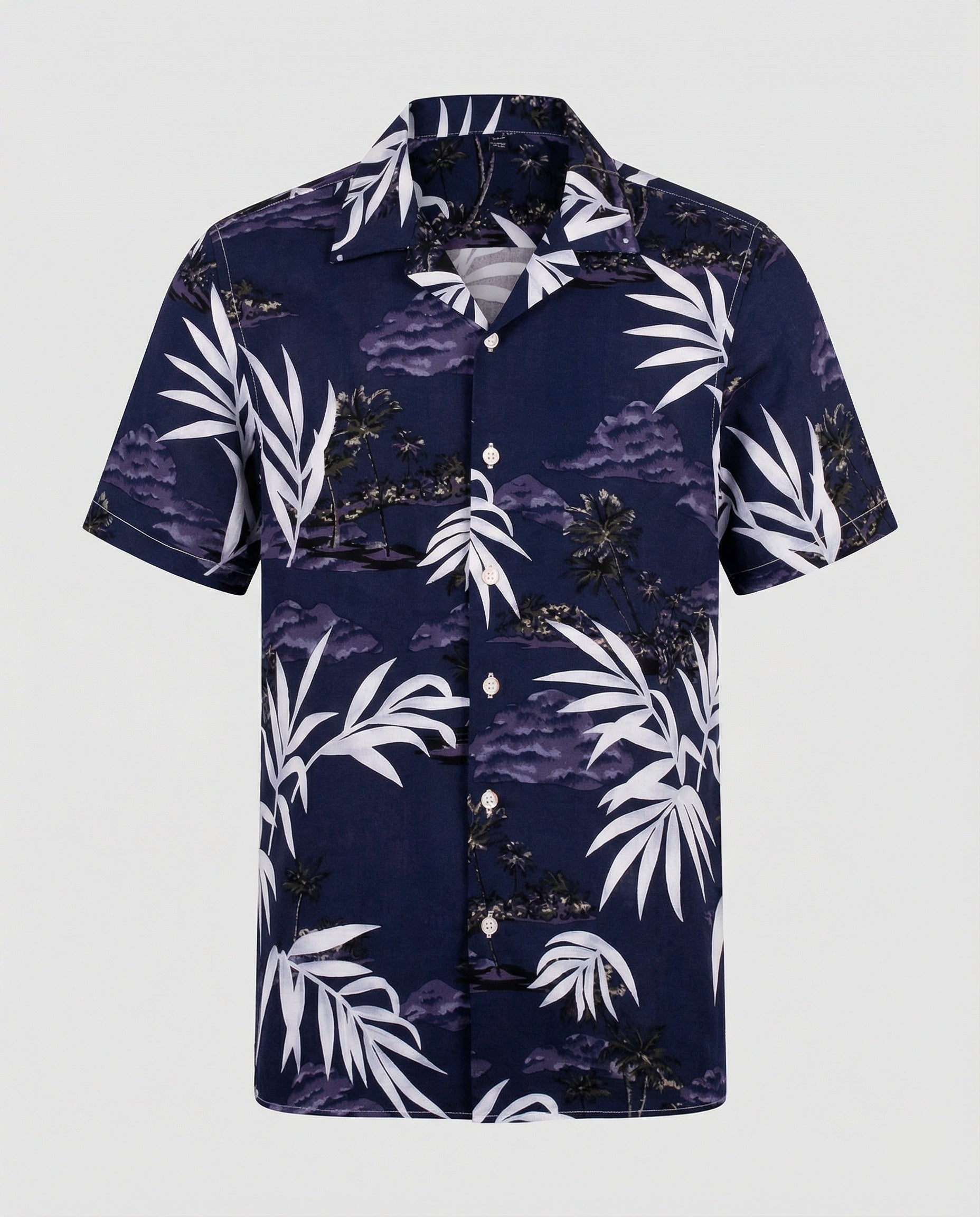 Kurzarm Hawaiihemd Herren Palmenprint