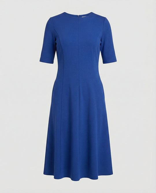 Damen Midikleid elegant Halbarm