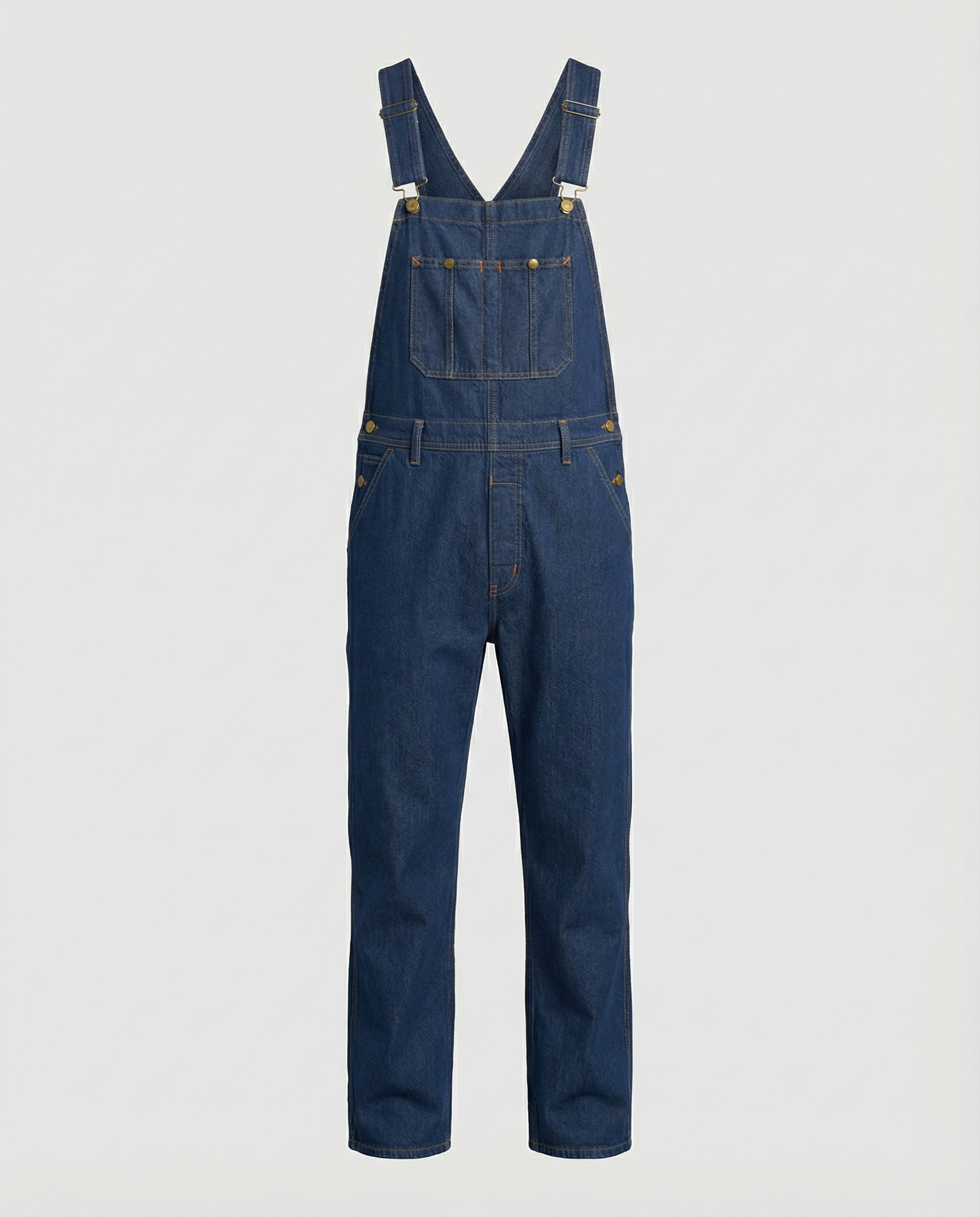 Herren Jeans Latzhose mit Taschen und verstellbarem Träger