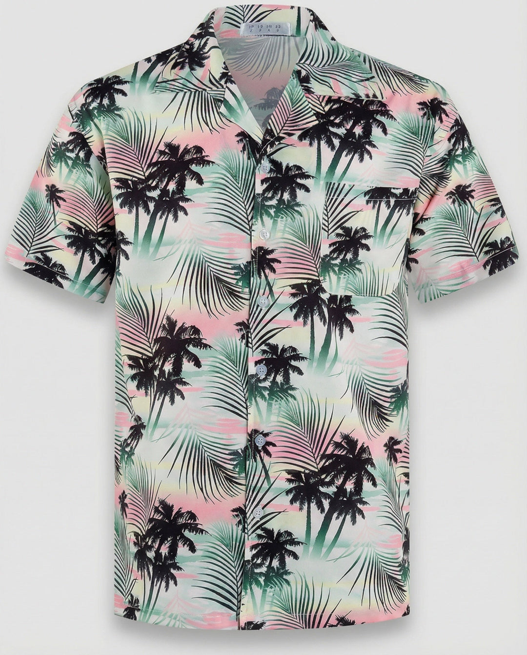 Kurzarm Hawaiihemd Herren Palmenprint