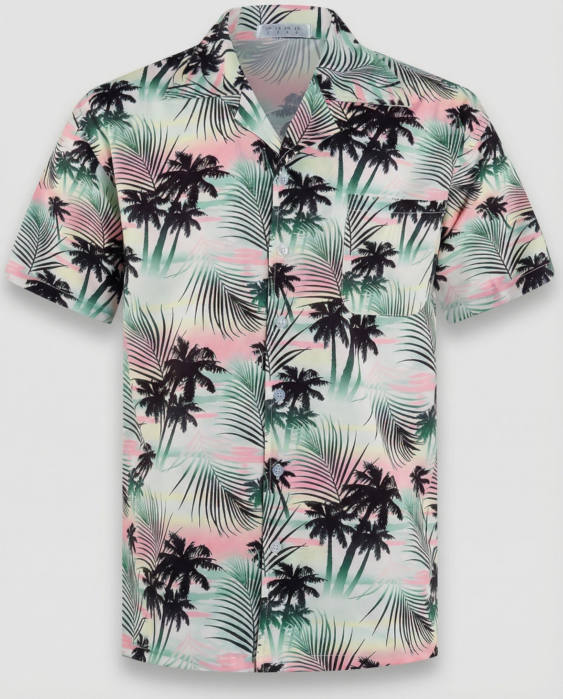 Kurzarm Hawaiihemd Herren Palmenprint