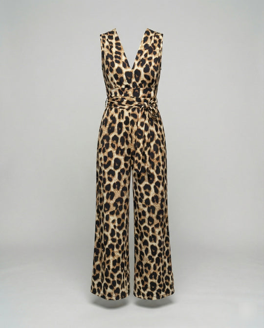 Damen Jumpsuit im trendigen Leo-Muster