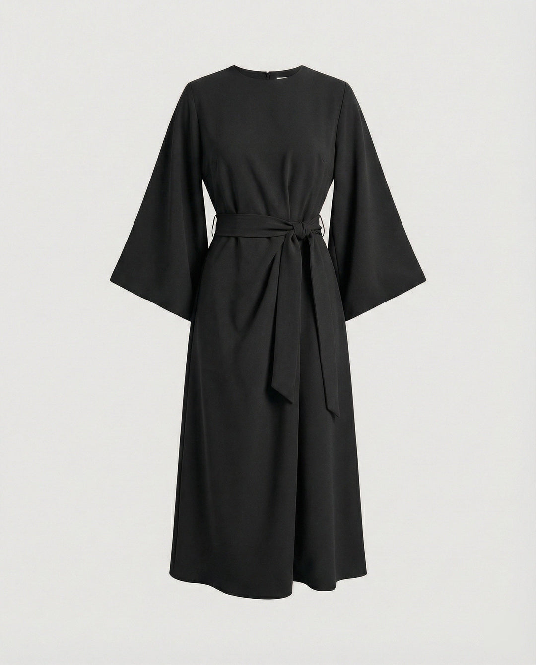 Elegantes Kleid mit Laternenärmeln und Gürtel