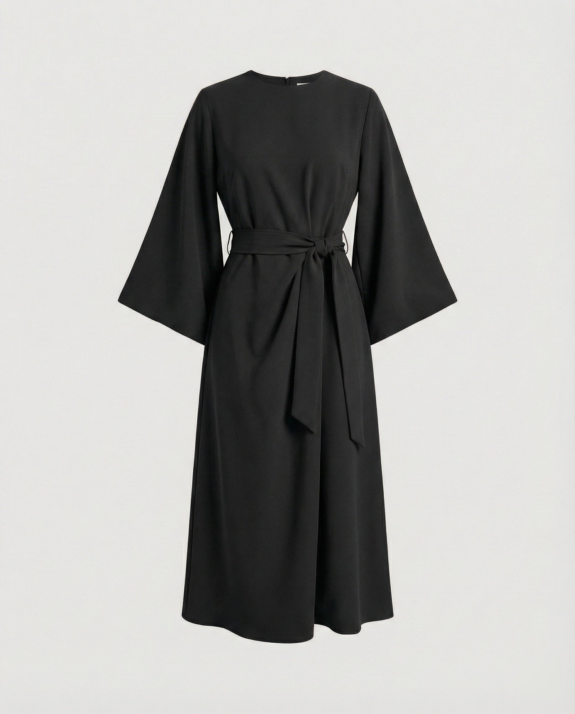 Elegantes Kleid mit Laternenärmeln und Gürtel