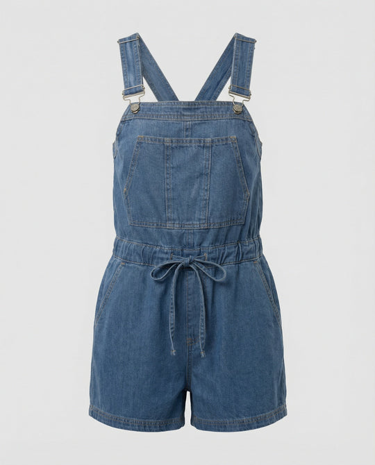 Damen Latzhose kurz Tunnelzug