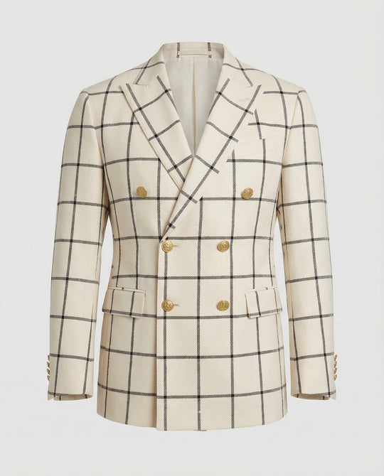 Herren Karoblazer – Herren Blazer mit doppelter Knopfleiste