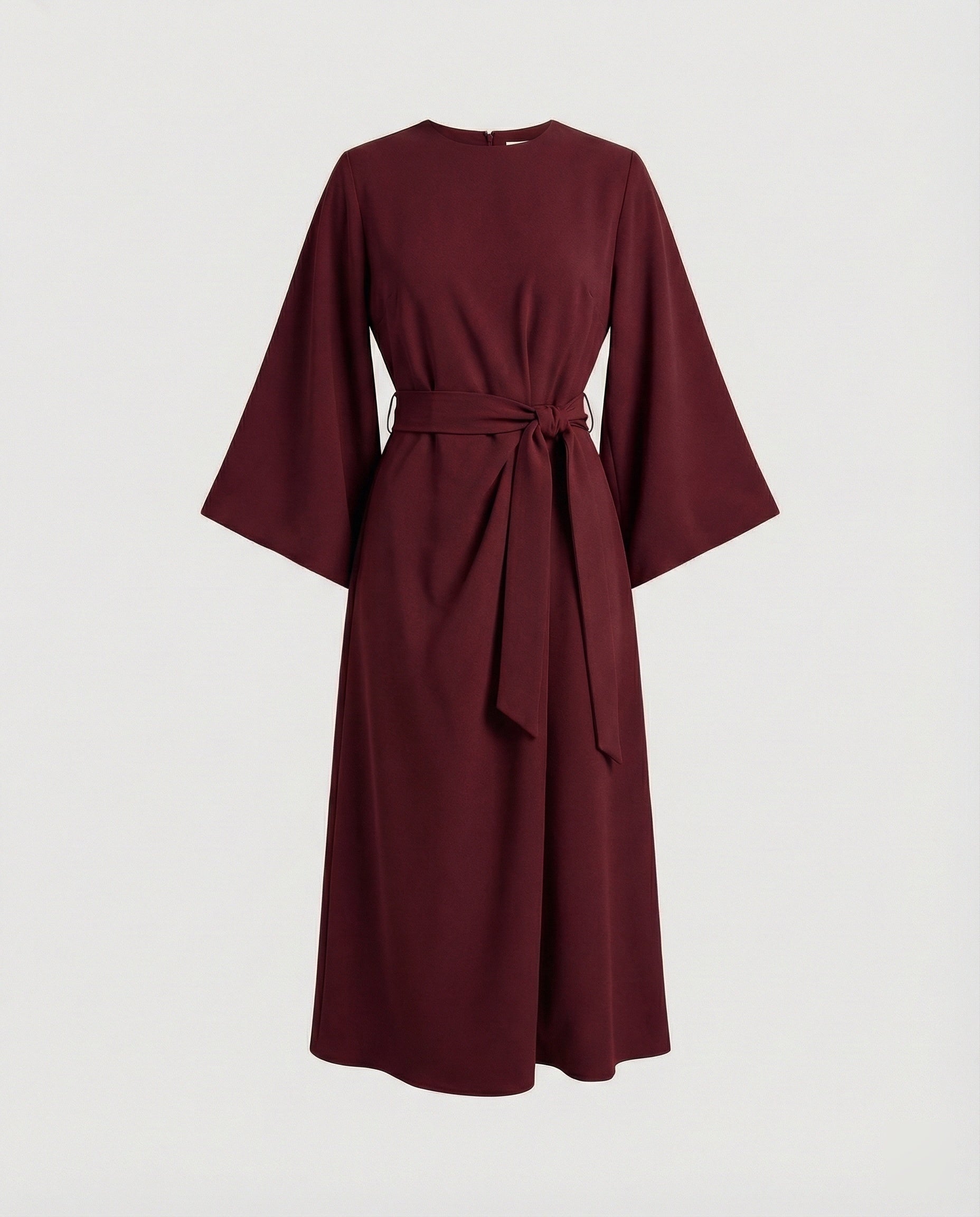 Elegantes Kleid mit Laternenärmeln und Gürtel
