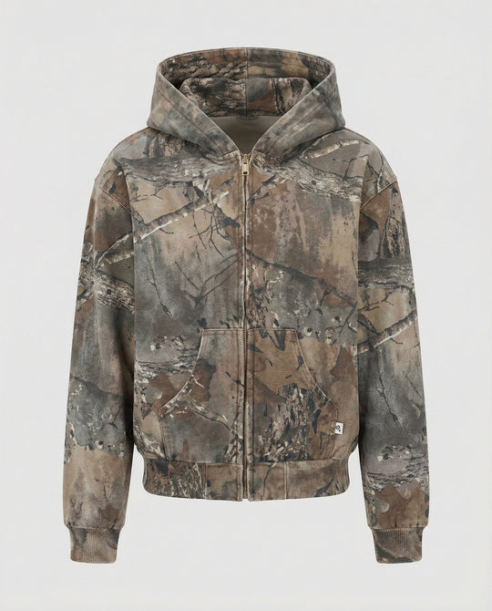 Retro Unisex Hoodie mit Camouflage-Muster