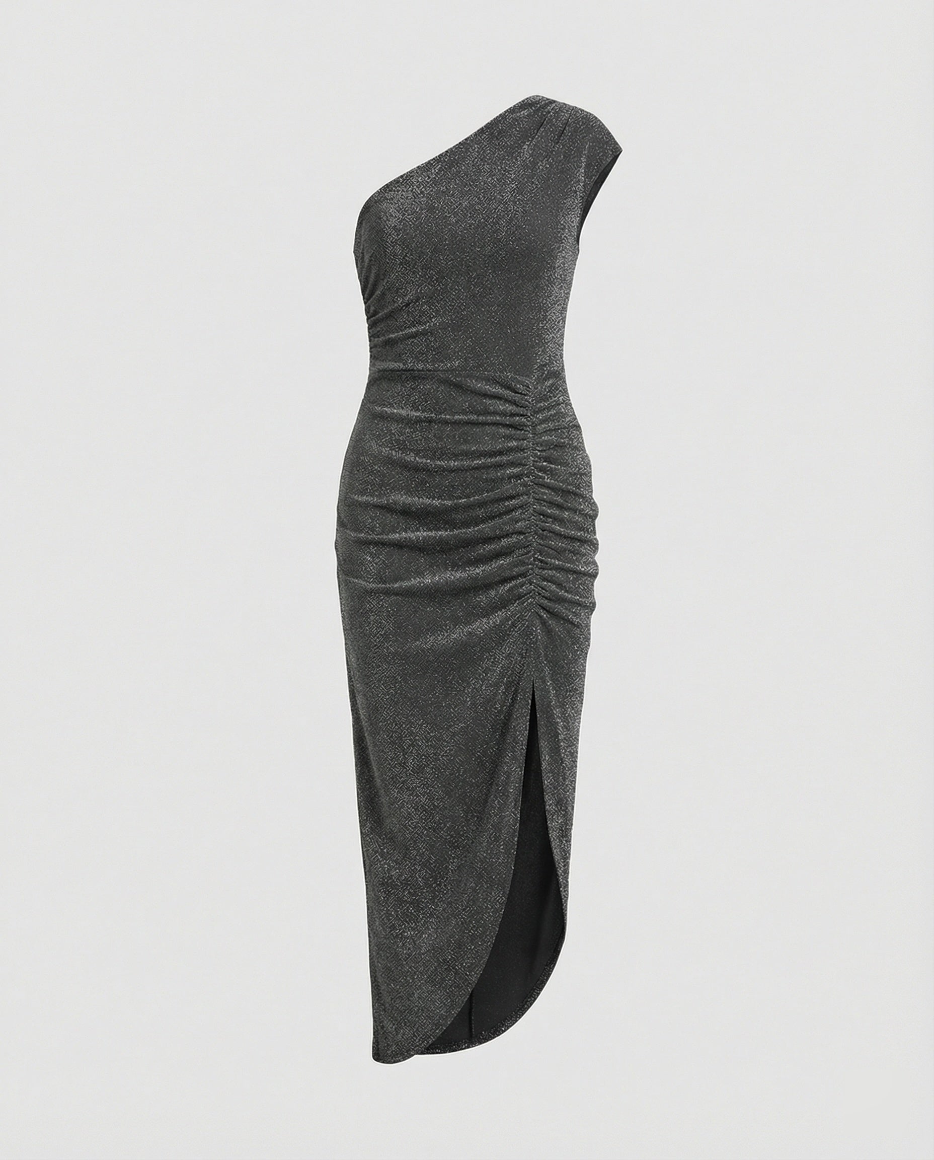 Damen Maxikleid Ein-Schulter mit Schlitz