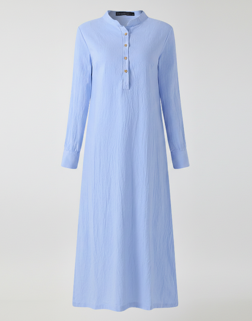Leinen Maxikleid Sommer Damen