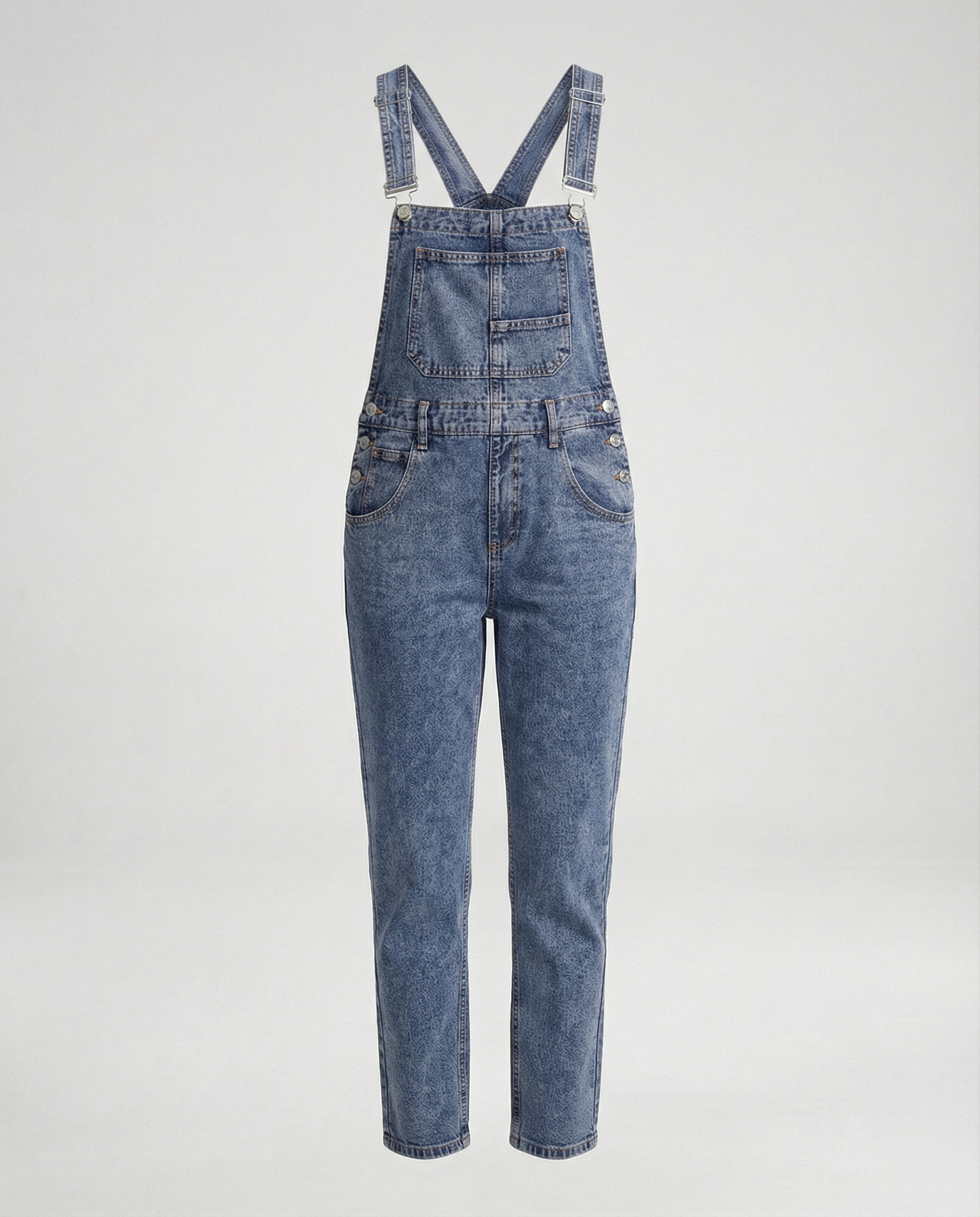 Damen Latzhose Jeans gerade