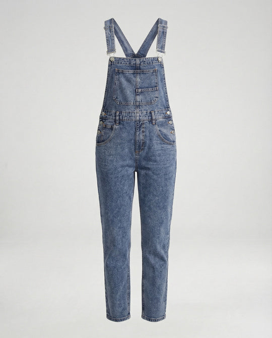 Damen Latzhose Jeans gerade