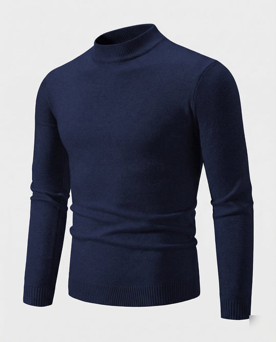 Herren eleganter Pullover mit Stehkragen