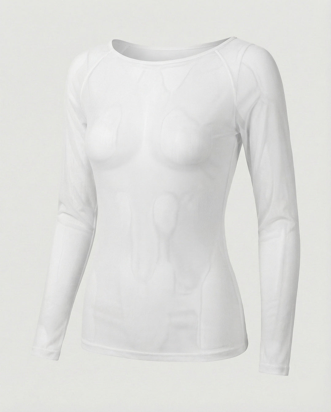 Langärmeliges Mesh-Top