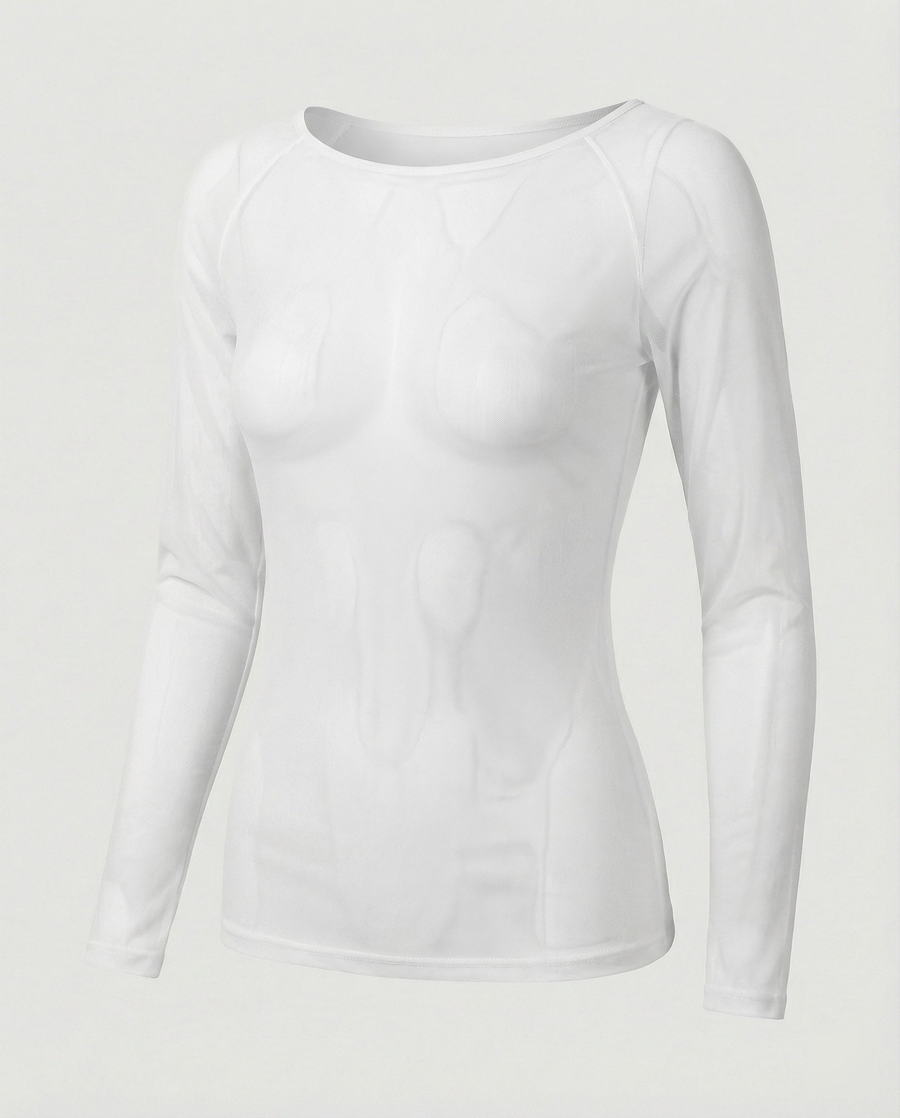 Langärmeliges Mesh-Top
