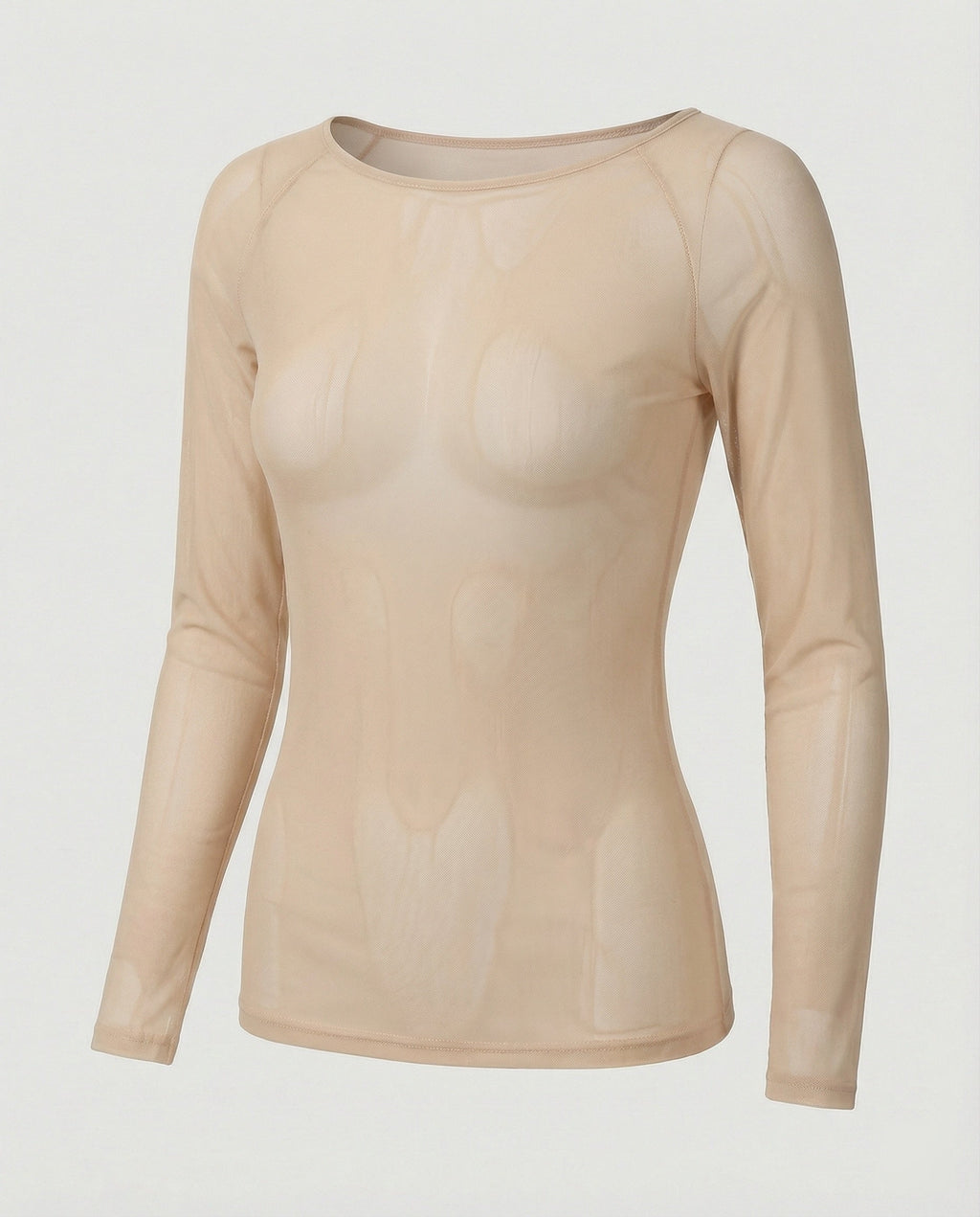 Langärmeliges Mesh-Top