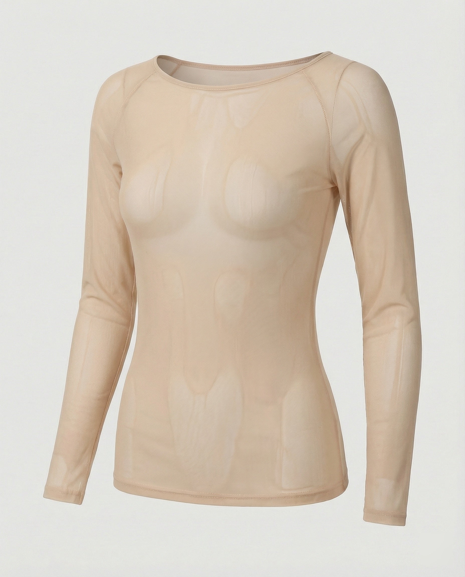 Langärmeliges Mesh-Top
