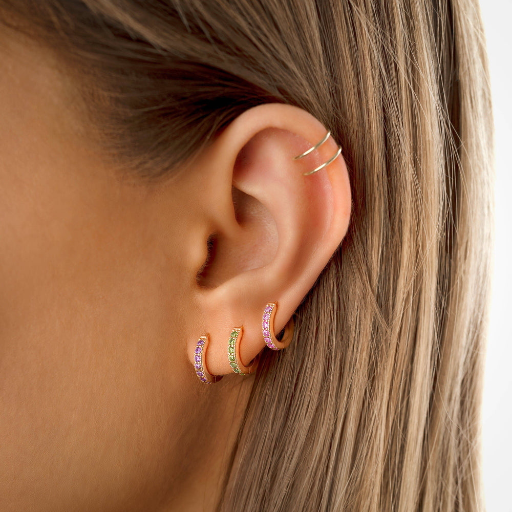 Funkelnde Creolen - Amaranta | Shop Nory