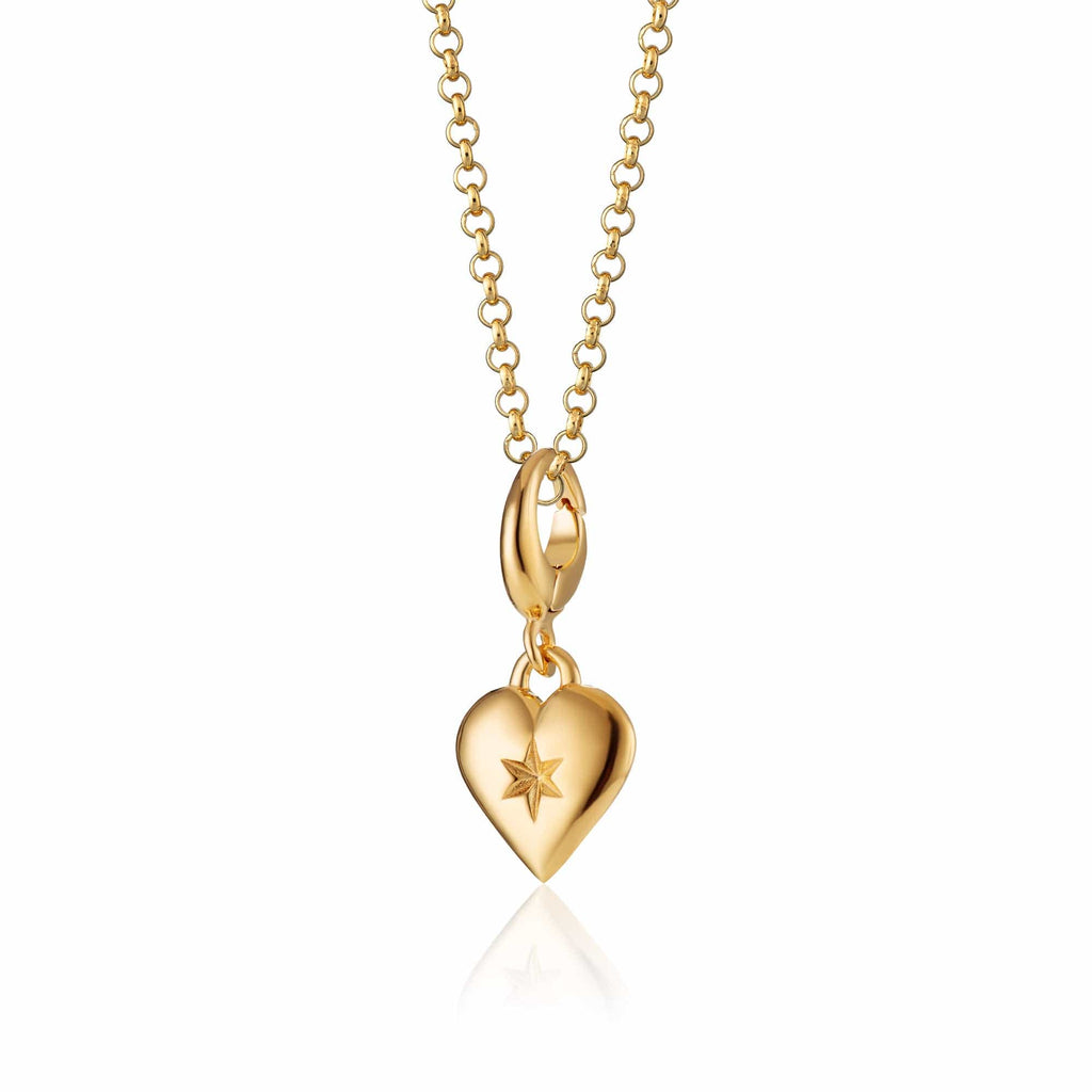 Gold Star Herz Charm Halskette | Shop Nory