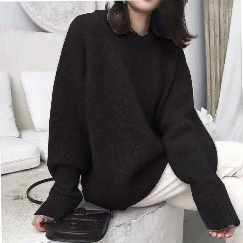 Pullover - Damen Herbst Lockere Passform Strickpullover