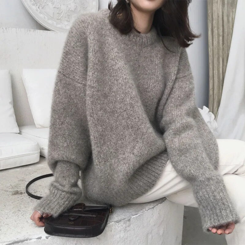 Pullover - Damen Herbst Lockere Passform Strickpullover
