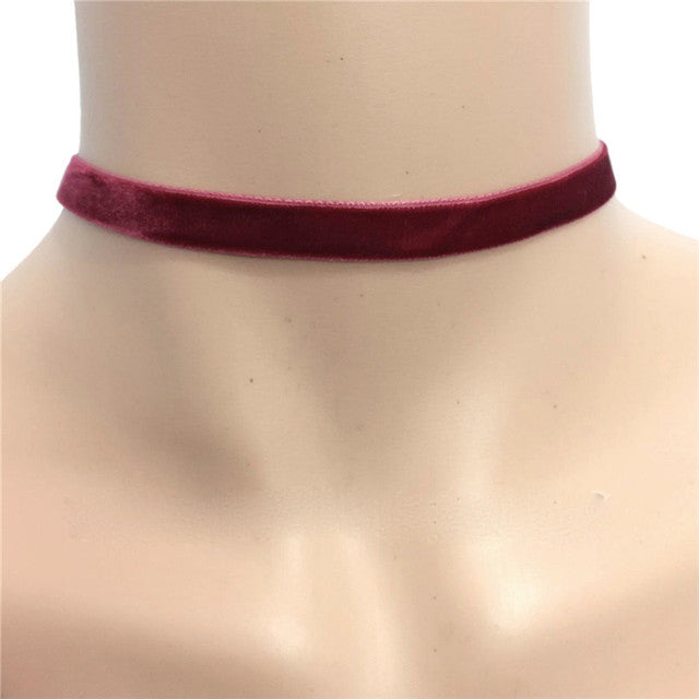 Punk Gothic Weiße Samt Choker Halskette | Shop Nory