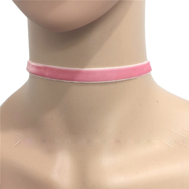 Punk Gothic Weiße Samt Choker Halskette | Shop Nory