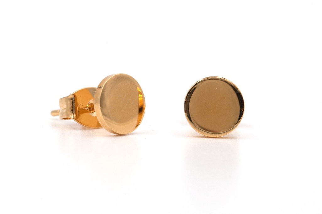 Minimalistischer Kreis Ohrstecker Vergoldet - Ohrringe Rund | Shop Nory