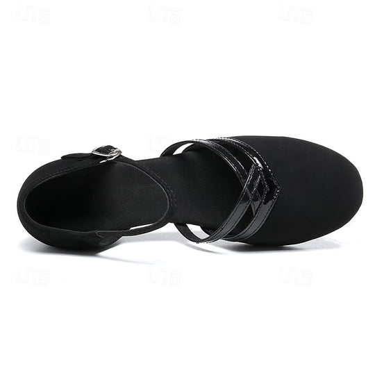 ShopNory | Moderne Tanzschuhe für Damen Schwarz Hochwertiges Wildleder