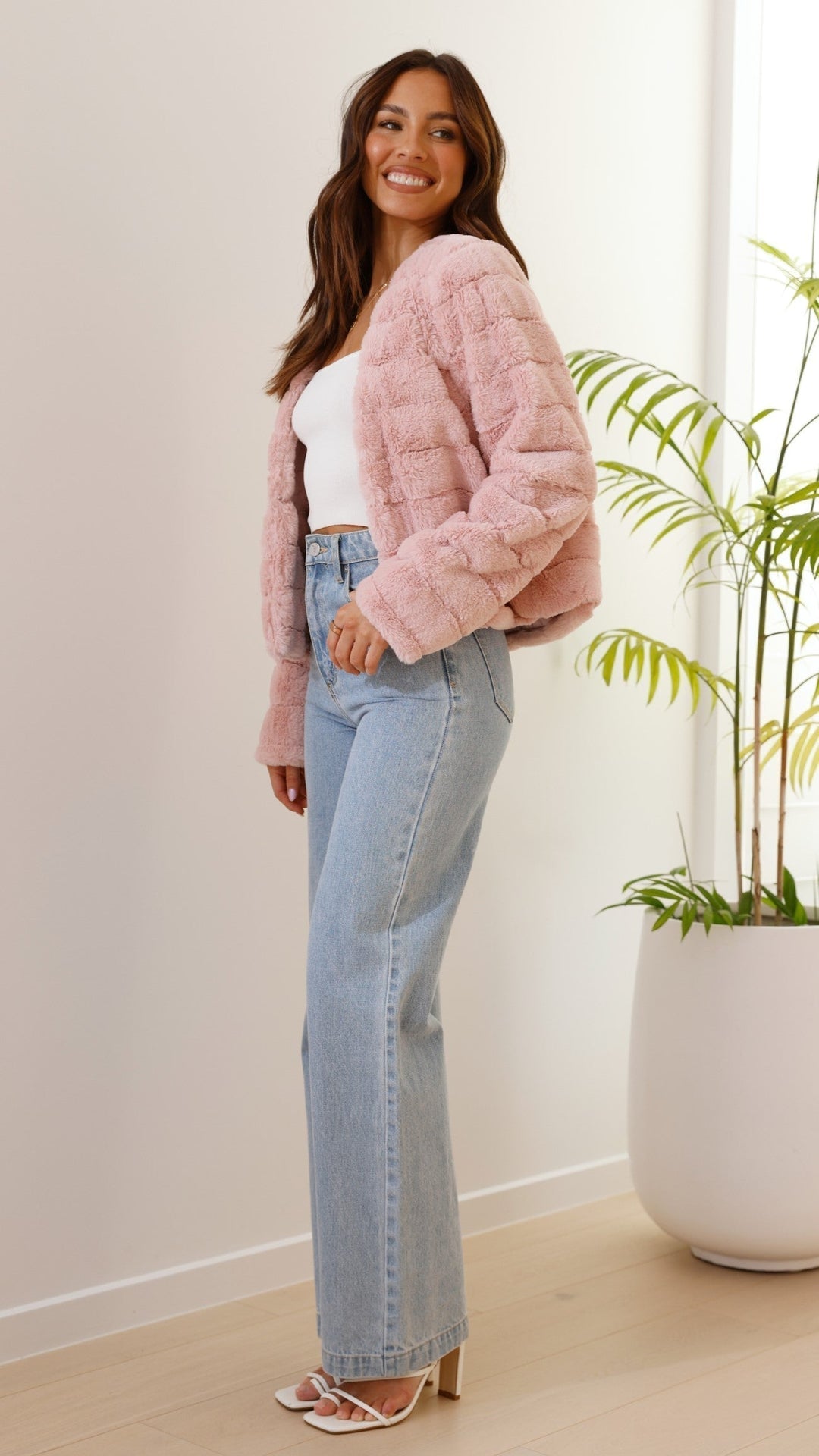 Luxus Damen Crop Jacke