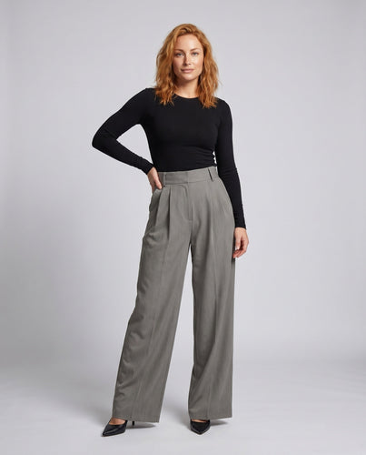 Damen Weit geschnittene Hose mit eleganten Bundfalten