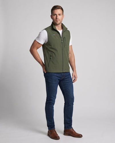 Herren Leichtgewichts Utility Weste mit Reißverschlusstaschen und Stehkragen Shop nory