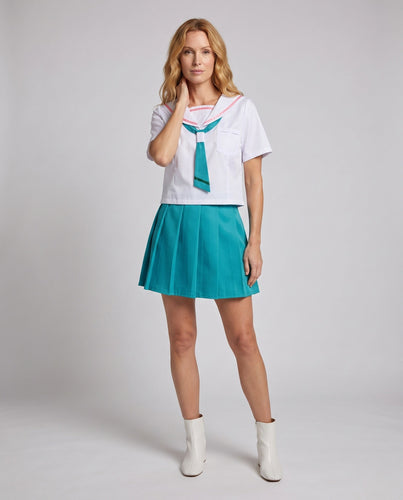 Damen Schuluniformkleid mit nautischem Kragen und Faltenrock Shop Nory