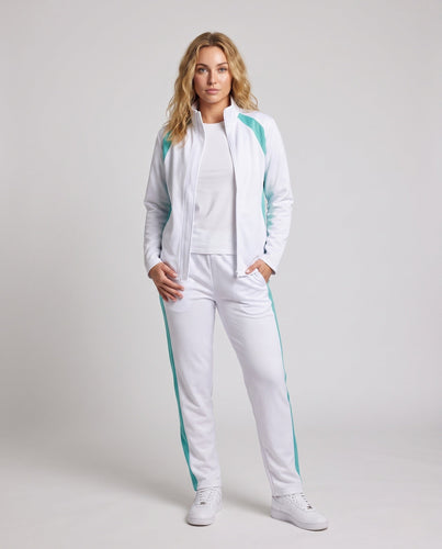 Damen Sportanzug mit kontrastierenden Einsätzen und hohem Kragen Shop Nory