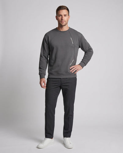 Herren oversized Raglan-Sweatshirt mit diagonaler Nahtdetail und geripptem Saum Shop nory