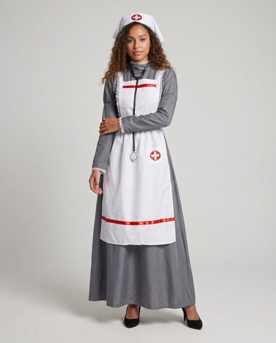 Damen Kostüm im Krankenschwester-Stil mit Schürze Shop Nory