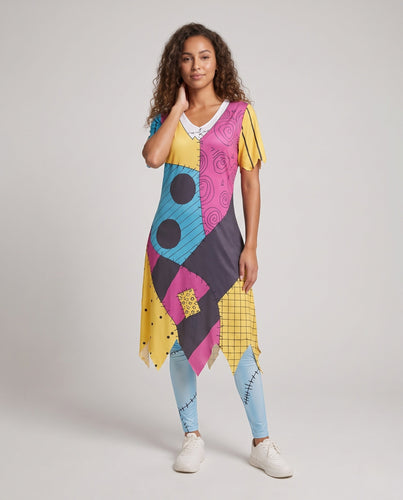Damen kreatives Patchwork-Kleid Shop Nory