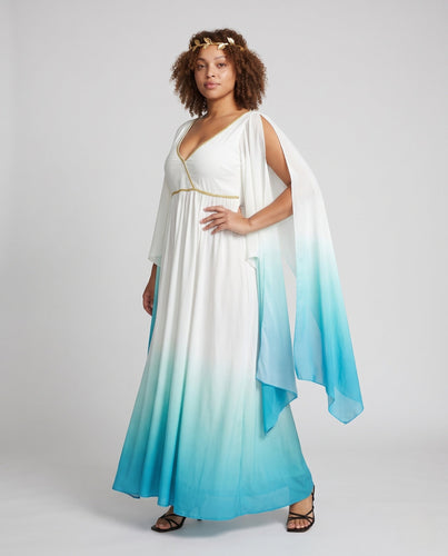 Damen Fließendes Maxi-Kleid mit weiten Ärmeln und Ombre-Effekt Shop Nory