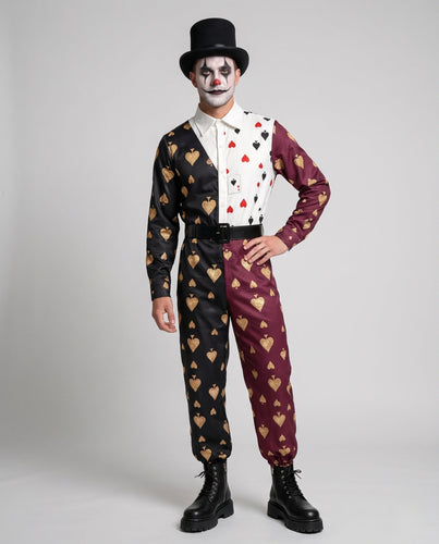 Herren Joker-Kostüm im auffälligen Design mit Spielkarten-Motiv Shop Nory